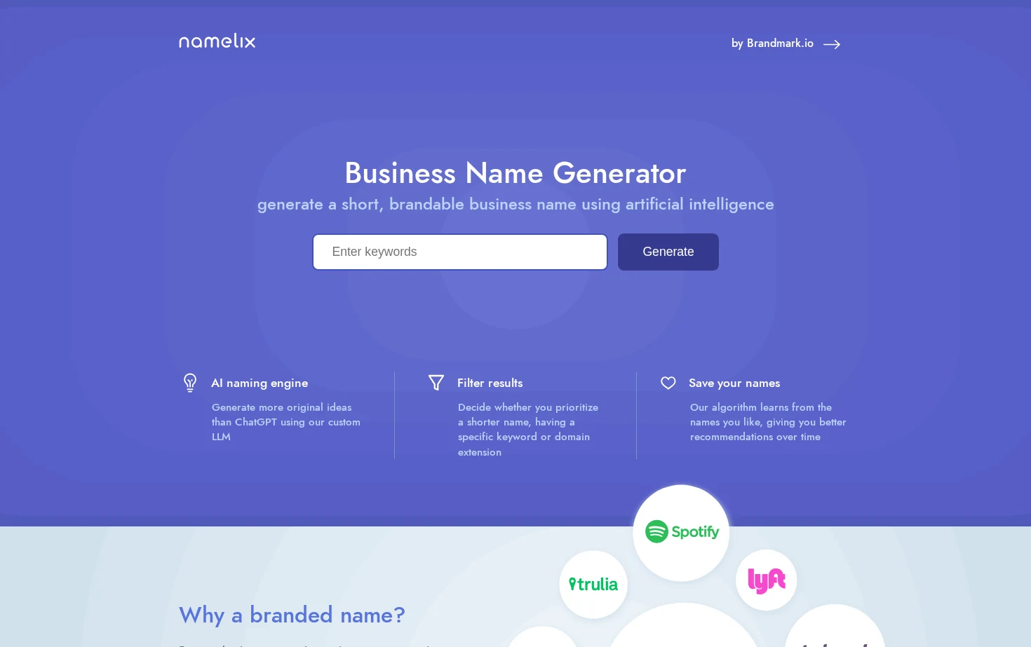 Namelix 页面快照
